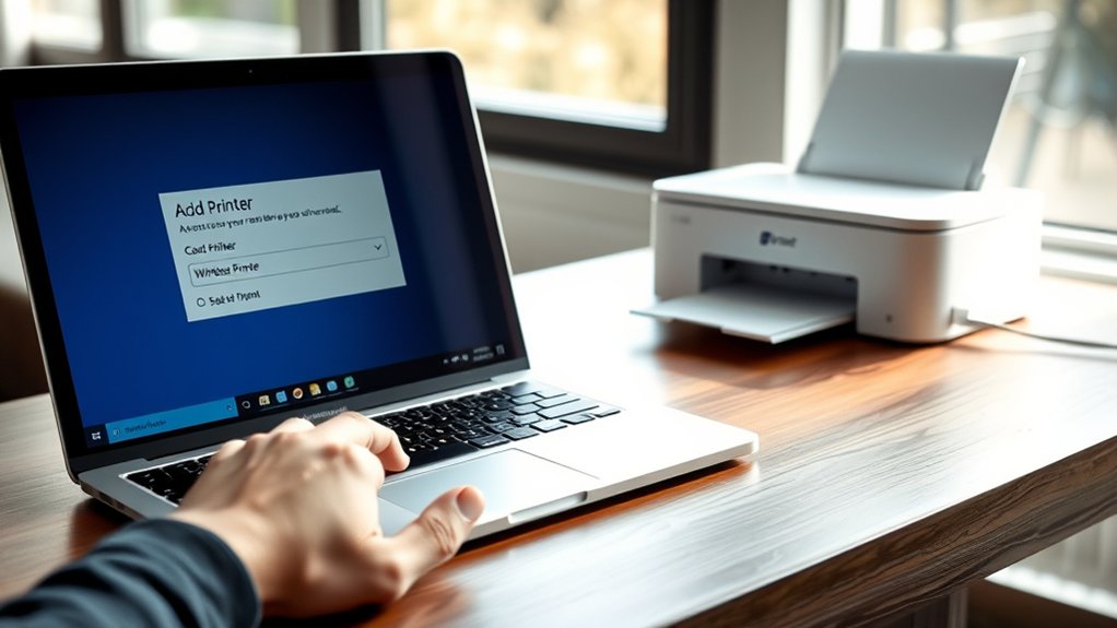add and connect printer
