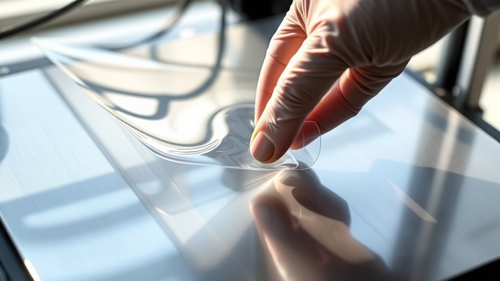 careful film removal techniques