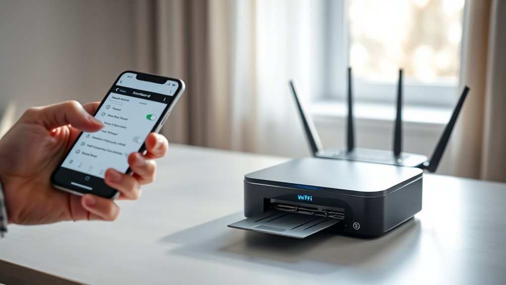 check printer network settings