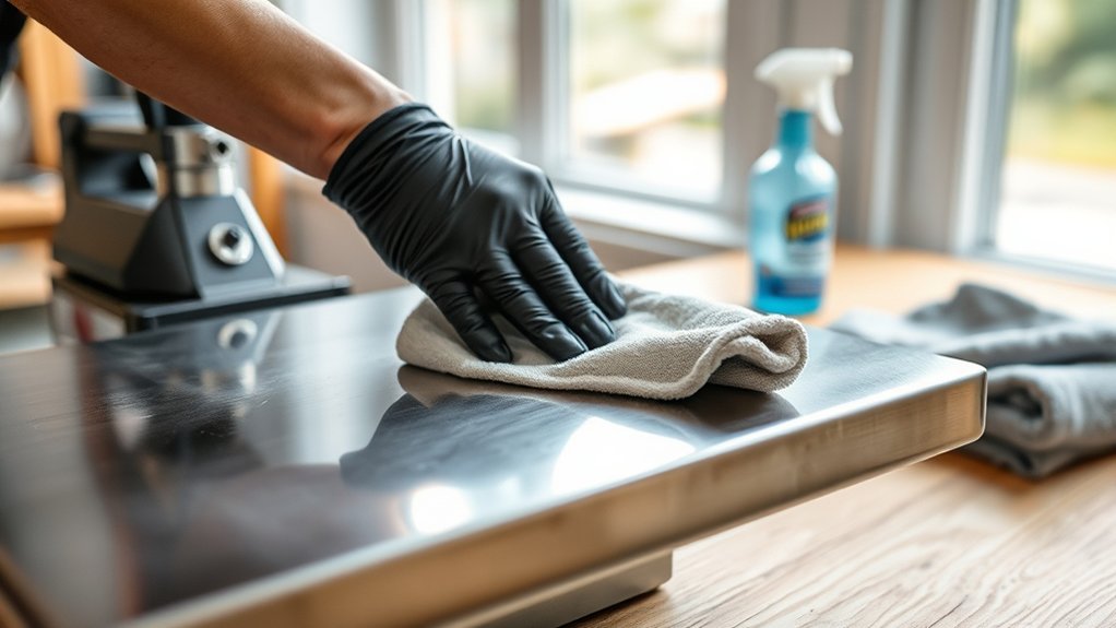 clean heat press regularly