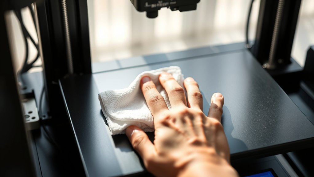 clean printer bed regularly