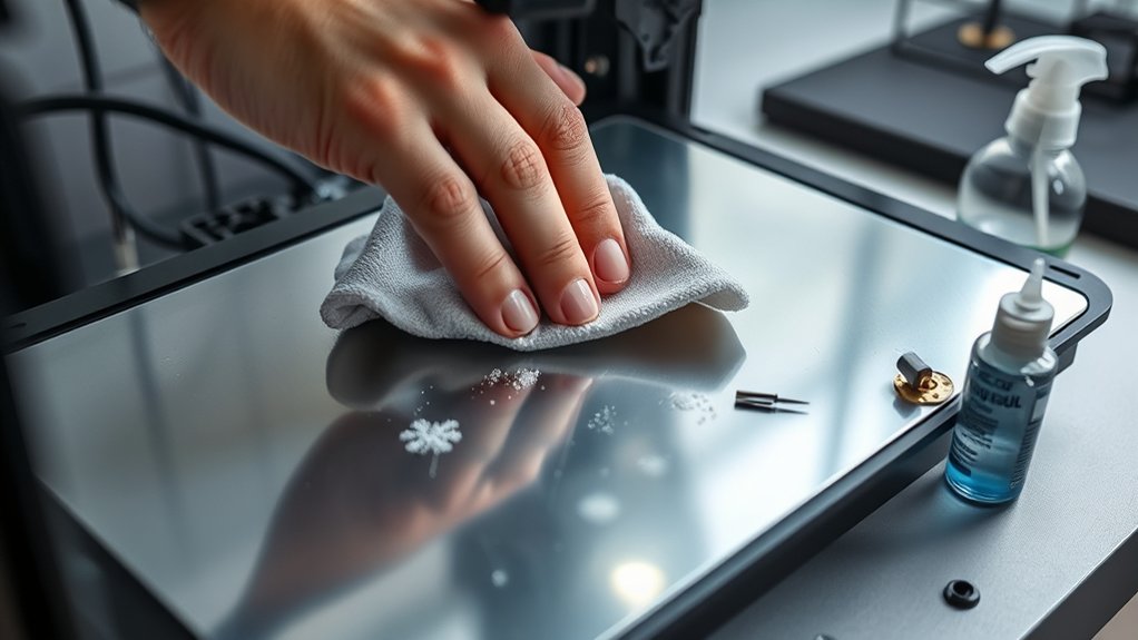 cleaning 3d printer bed