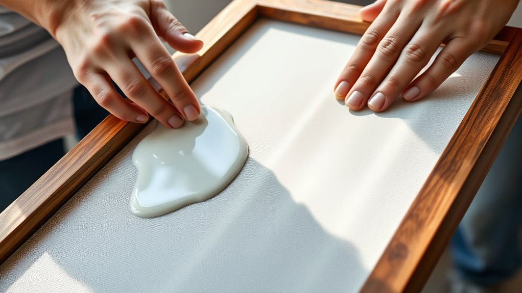 coat screen for exposure