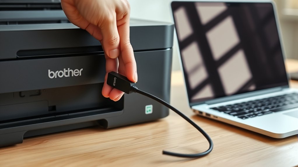 connect brother printer usb