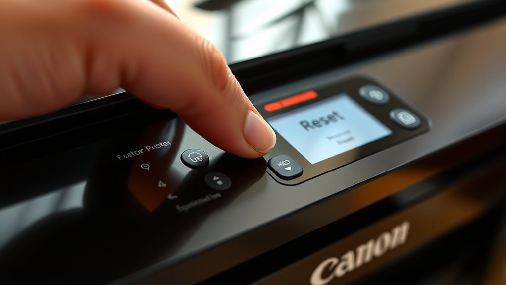 factory reset canon printer