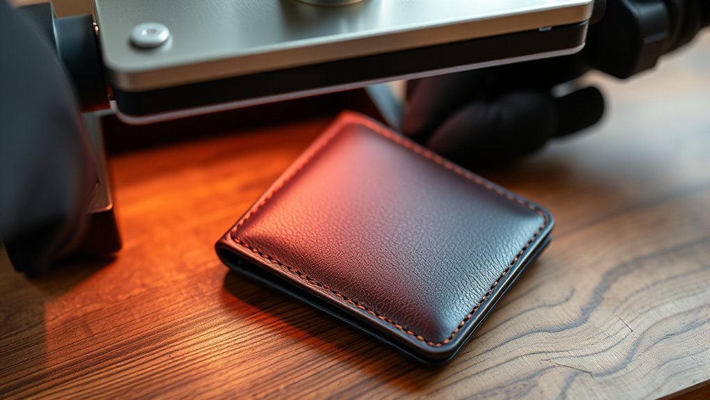 heat press leather safely