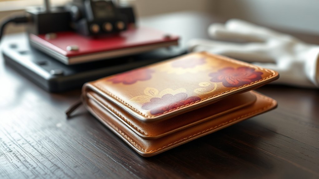 heat press on leather