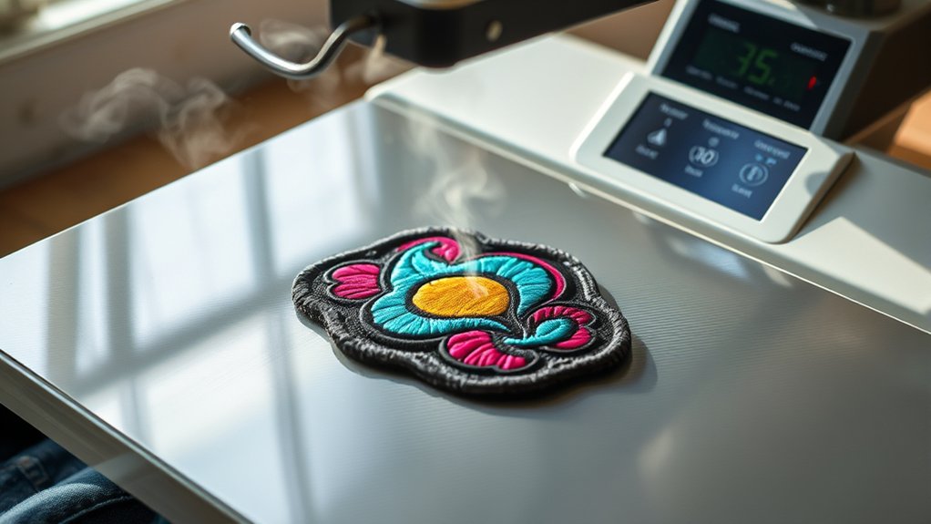 heat press patch application