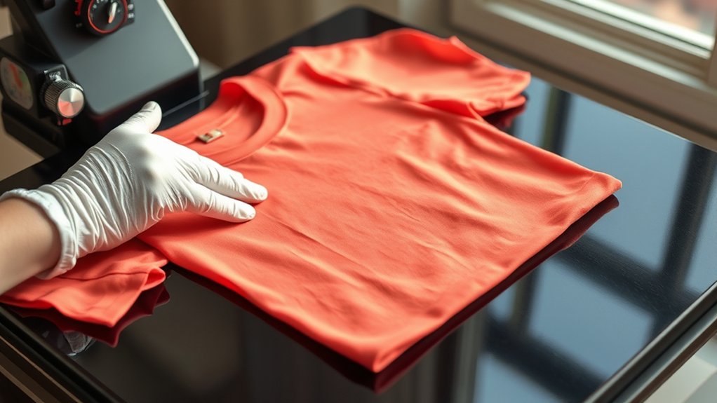 heat press shirt technique