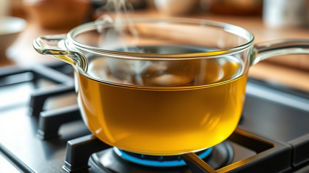 heating cold pressed oil