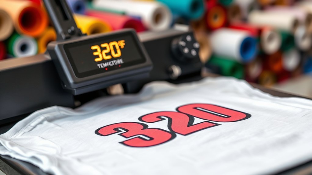 ideal heat press temperature