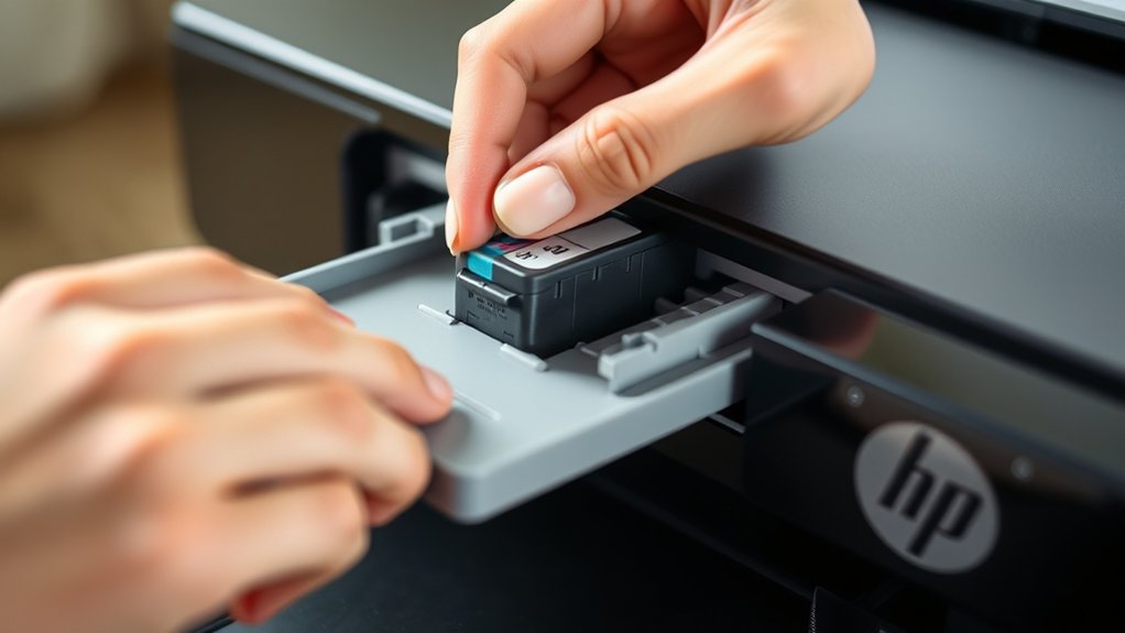 install ink cartridge correctly