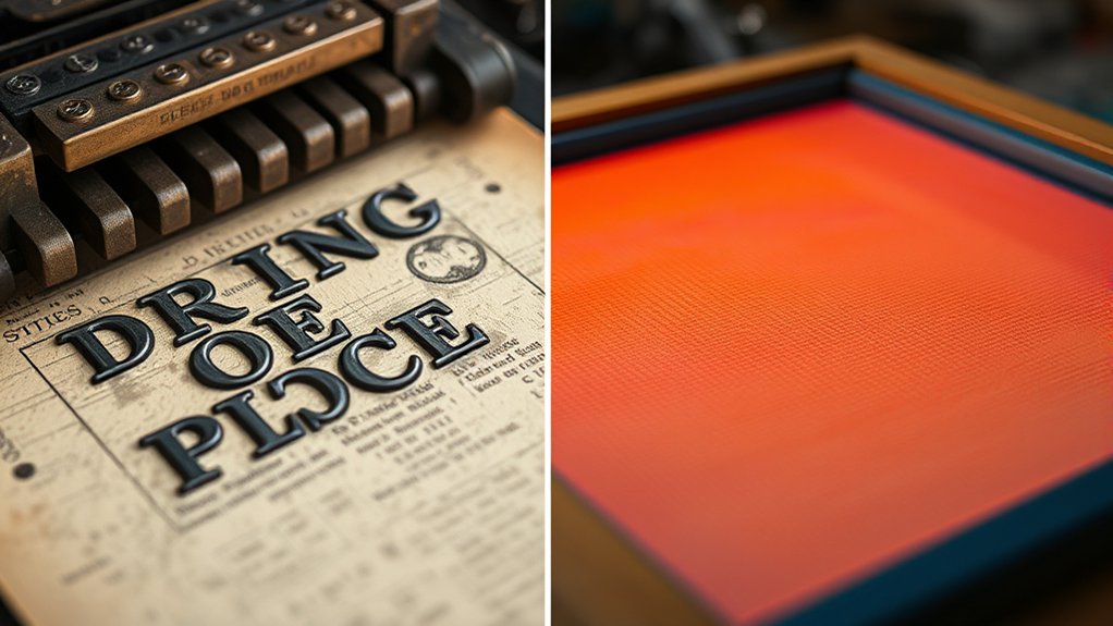 letterpress vs screen printing