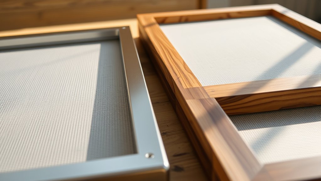 material comparison for frames