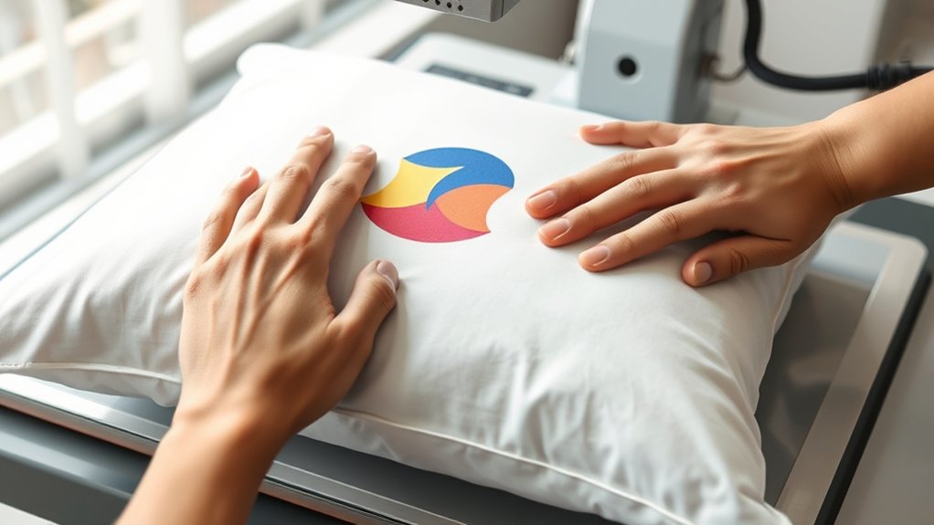 prepare pillow for pressing