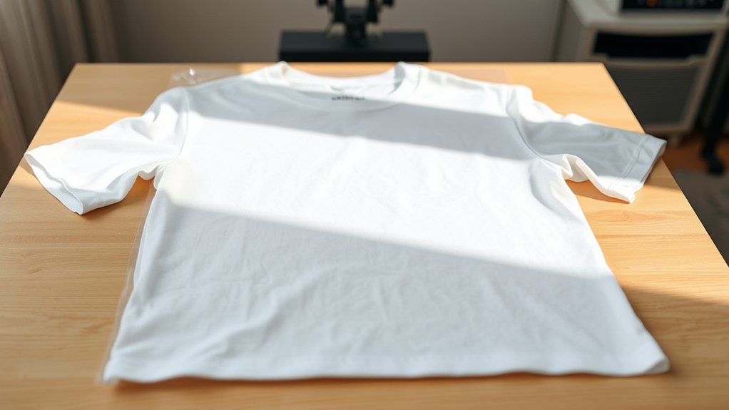 prepare t shirt for pressing