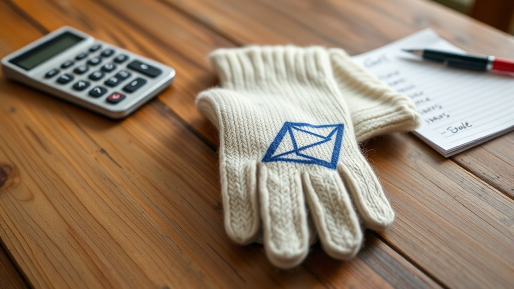 pricing for screenprinted gloves