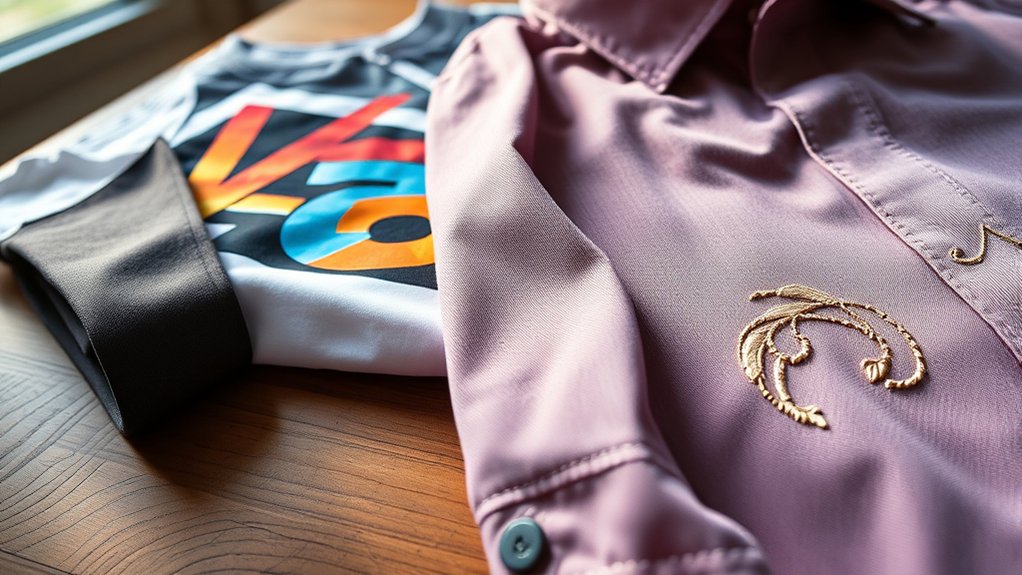 printing versus stitching methods