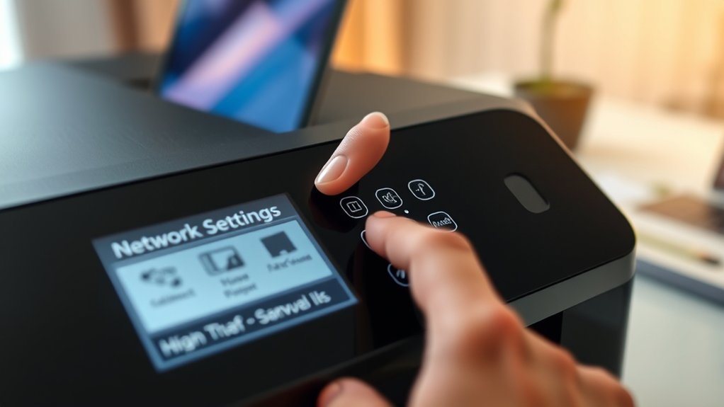 reset canon printer network