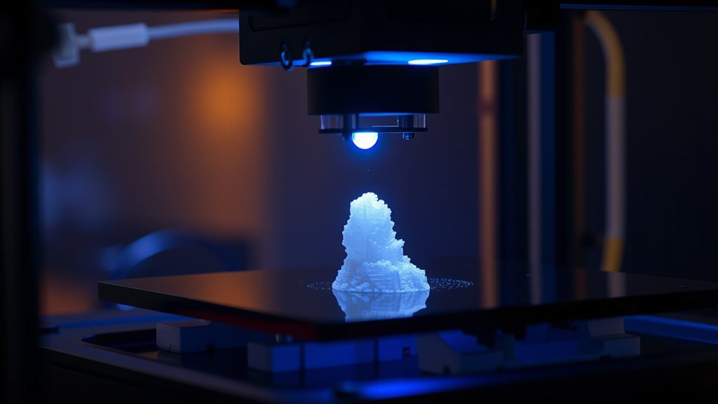 resin curing layer by layer