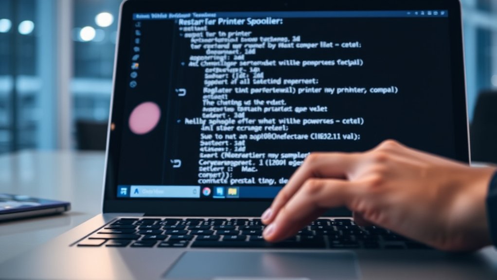 restart printer spooler commands