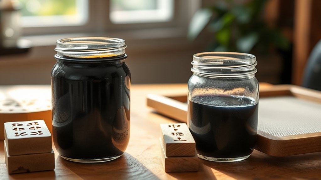 thick pigmented relief ink