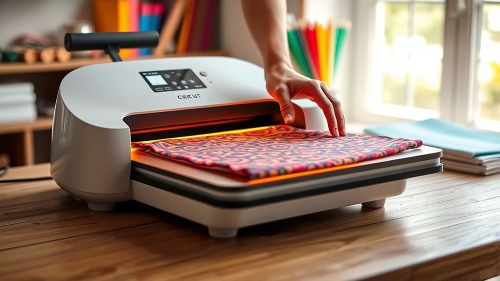 using cricut heat press