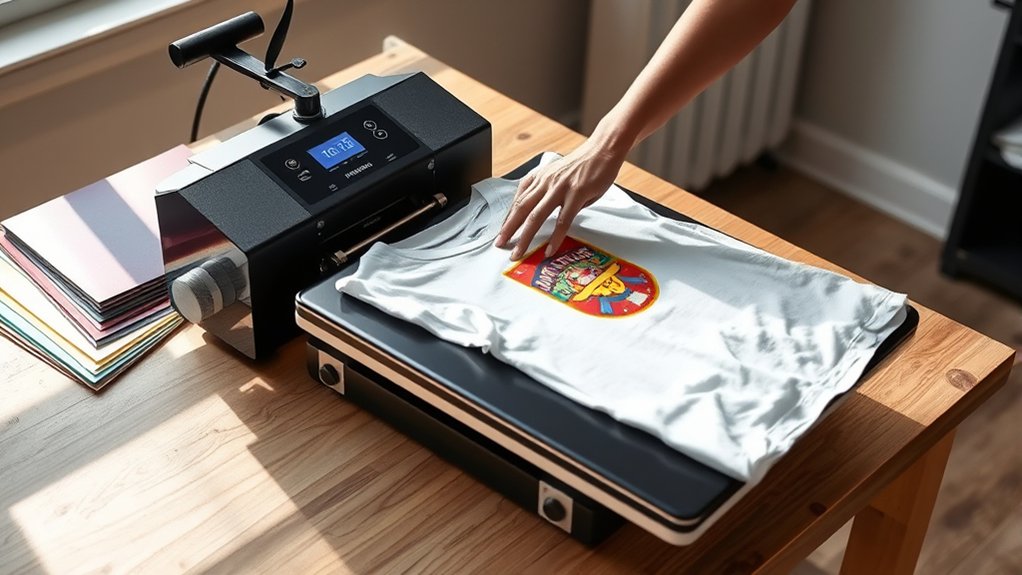 using htvront heat press